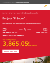 e-mailing - Marketing Acquisition - Panier abandonné - Iberia - 05/2023