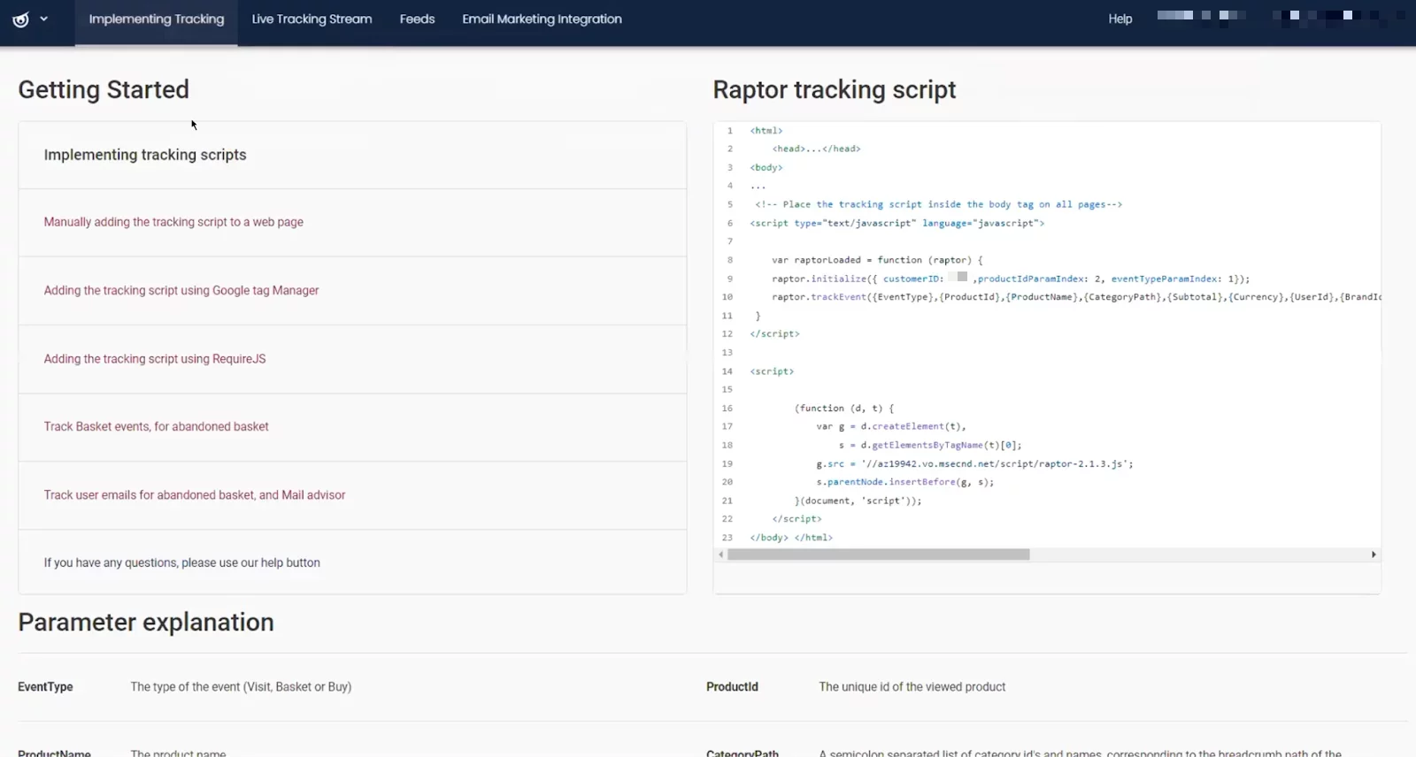 cdp raptor outil tracking web