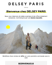 e-mailing - Marketing relationnel - Bienvenue - Welcome - Delsey Paris - 06/2023