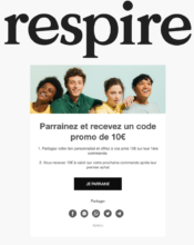 e-mailing - Marketing Acquisition - Parrainage - Respire - 10/2023