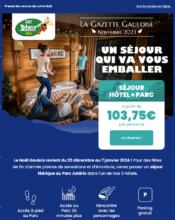 e-mailing - Marketing relationnel - Calendaire (Noël, St valentin, Vœux, …) - Parc Astérix - 11/2023