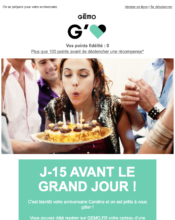 e-mailing - Marketing relationnel - Anniversaire / Fête contact - Marketing Acquisition - Gratuit - Cadeau - Gémo - 11/2023