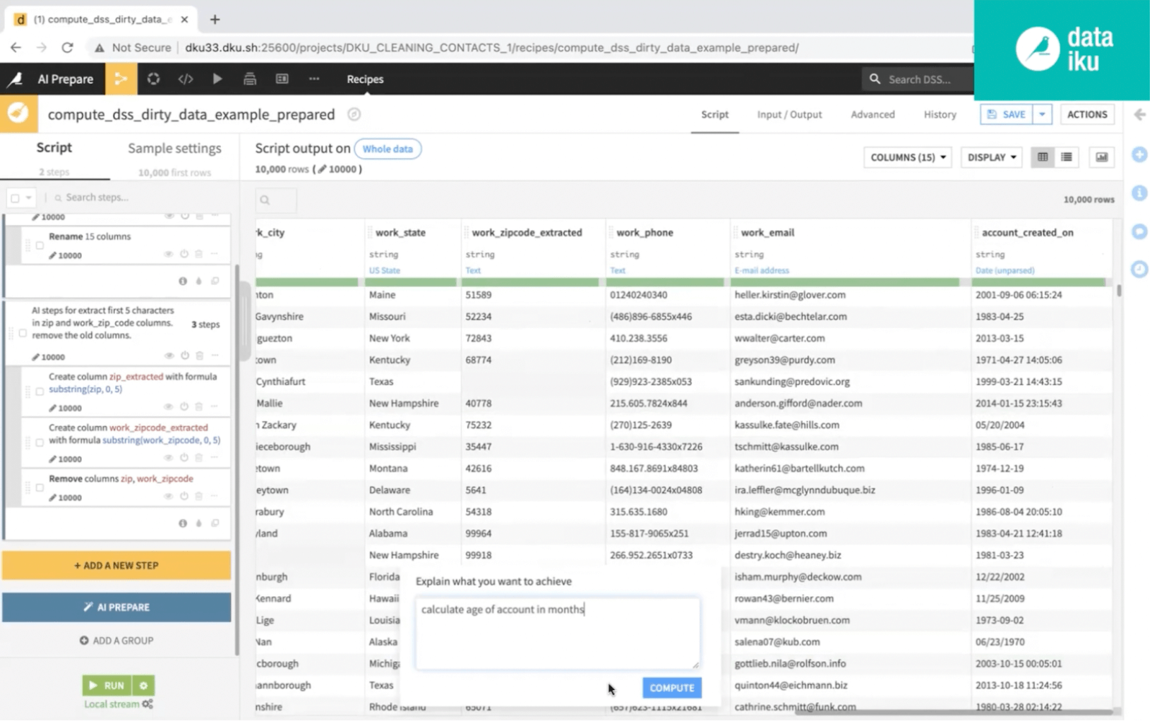 cas usage intelligence artificielle gestion donnees clients exemple dataiku 5