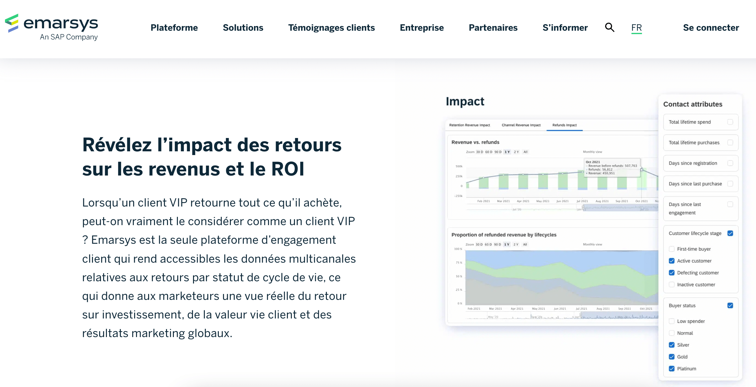 exemple fonctionnalites reporting crm emarsys
